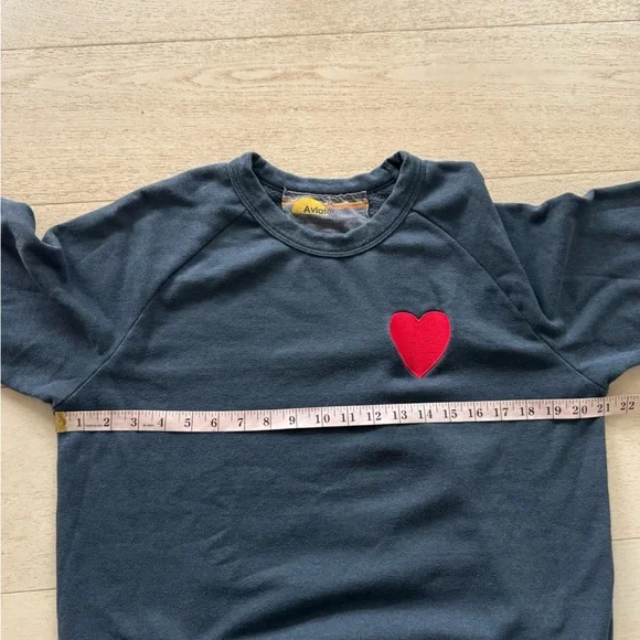 Aviator Nation Heart crew Sweatshirt M - Picture 6 of 7